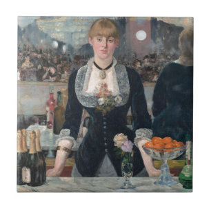 Edouard Manets A Pub vid Folies-Bergère Kakelplatta