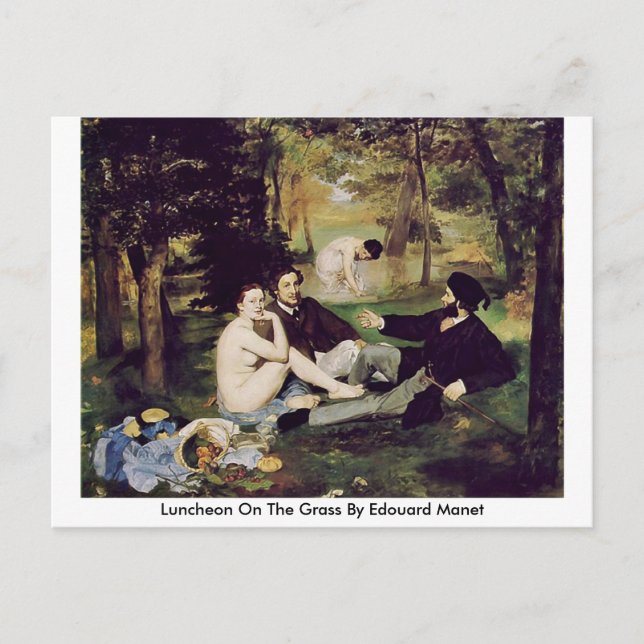 Edouard Manets luncheon på gräs Vykort (Framsida)