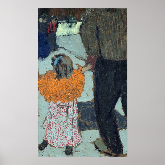 Edouard Vuillard Child med Red Scarf Poster (Framsidan)