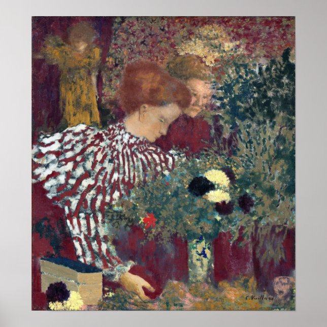 Edouard Vuillard Woman i en stripe Poster (Framsidan)