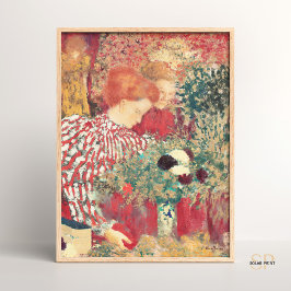 Édouard Vuillard Woman in a Stripe Dress Art Poster