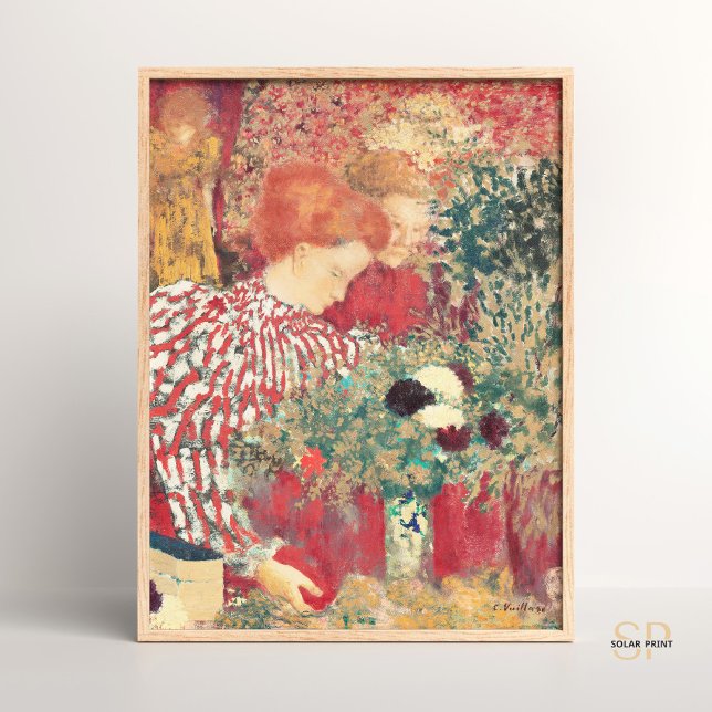 Édouard Vuillard Woman in a Stripe Dress Art Poster (Skapare uppladdad)