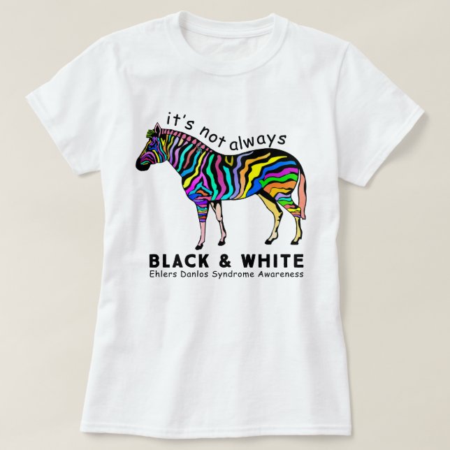 EDS Awareness Zebra Danlos Syndrome Funny T Shirt (Design framsida)