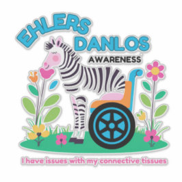 EDS Awareness Zebra Vinyl Sticker Klistermärken