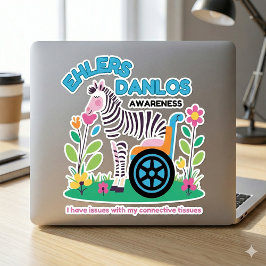 EDS Awareness Zebra Vinyl Sticker Klistermärken