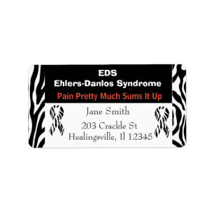 EDS Ehlers-Danlos syndrom adressetikett