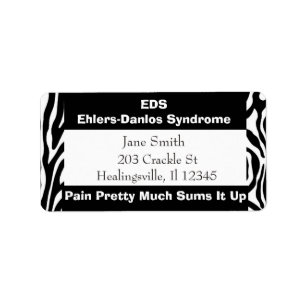 EDS Ehlers-Danlos Syndrome-adressetikett Adressetikett