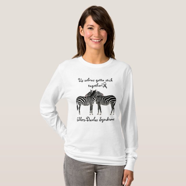 EDS Ehlers-Danlos syndrome Support Awareness Shirt Tee (Hel framsida)