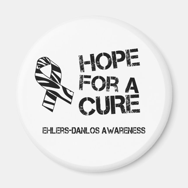 EDS Hope for a Cure Zebra Rand Ribbon Magnet (Framsidan)