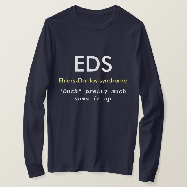 EDS T shirt (Ehlers-Danlos syndrome) Awareness (Design framsida)