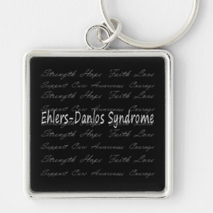 Eds-uppmuntran Keychain Fyrkantig Silverfärgad Nyckelring