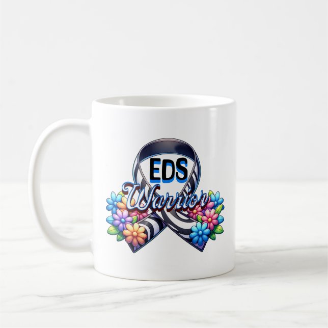 EDS Warrior | Personlig av Ehlers-Danlos Syndrome Kaffemugg (Vänster)