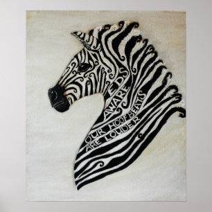 EDS Zebra av Artist Cherish Fletcher Poster
