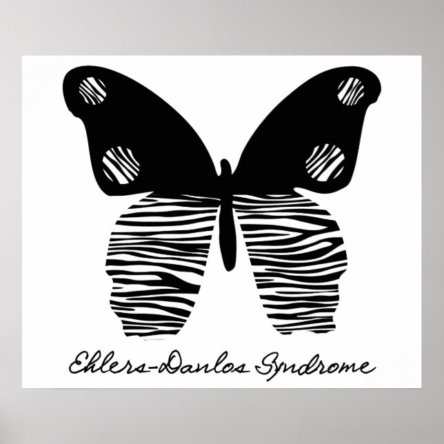 EDS Zebra Rand Butterfly 24X20-Poster Poster (Framsidan)