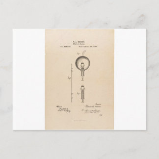Edsons Light Bulb Patent Vykort