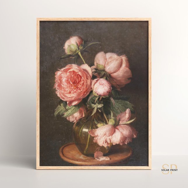 Eduard von Grutzner Grützner Pnagstrosen Peonies Poster (Skapare uppladdad)