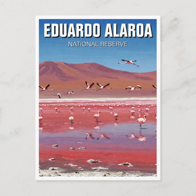 Eduardo Avaroas nationella reserv Bolivia Travel Vykort (Framsida)