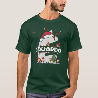 Eduardo jul Shirt w Eduardo Namn för roligt X T Shirt