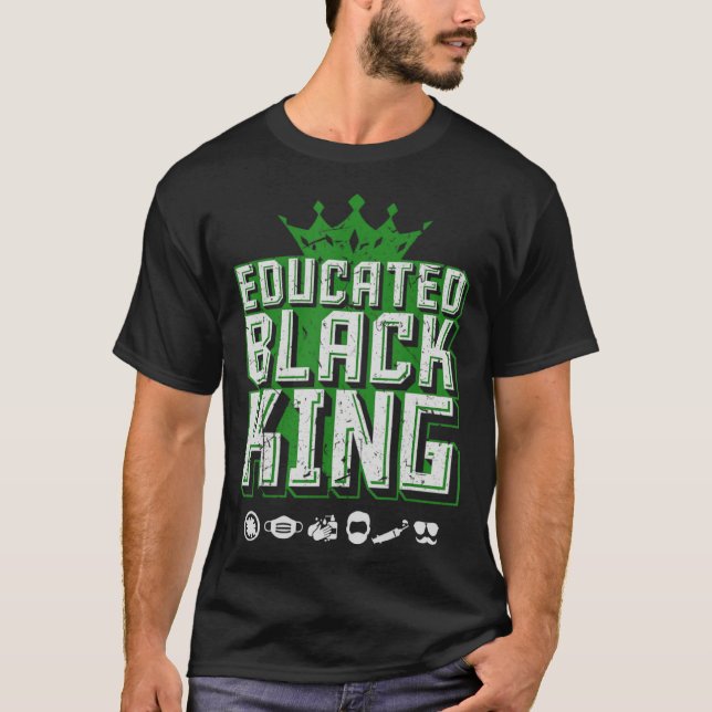 Educated Black Pride King  Fathers Day Oversized T Shirt (Framsida)