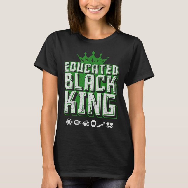 Educated Black Pride King  Fathers Day Oversized T Shirt (Framsida)