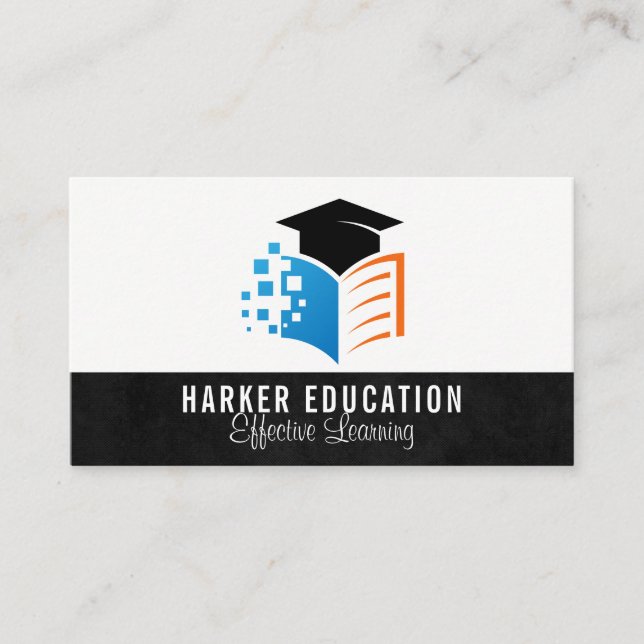 Education Bokar | Studenten Hat Logotyp Visitkort (Framsida)