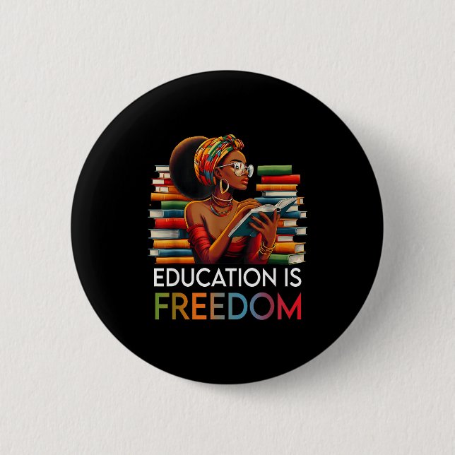 Education Is Dom Black Teacher Books Black History Knapp (Framsida)