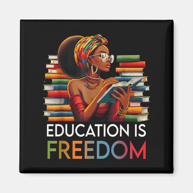 Education Is Dom Black Teacher Books Black History Magnet (Framsidan)