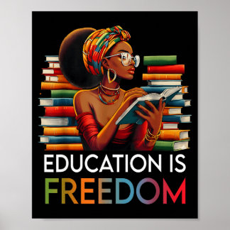 Education Is Dom Black Teacher Books Black History Poster