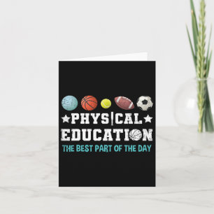 Education Pe Teacher Strong School P.e. Lärare Kort
