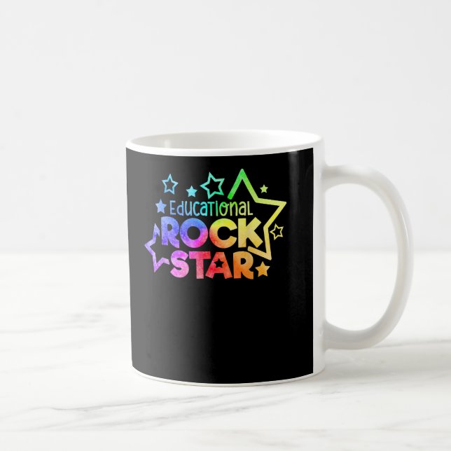 EDUCATIONAL ROCKSTAR Funny Lärare Back to school Kaffemugg (Höger)