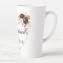 Éducatrice Blommigt Watercolor Latte Mugg