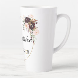 Éducatrice Blommigt Watercolor Latte Mugg