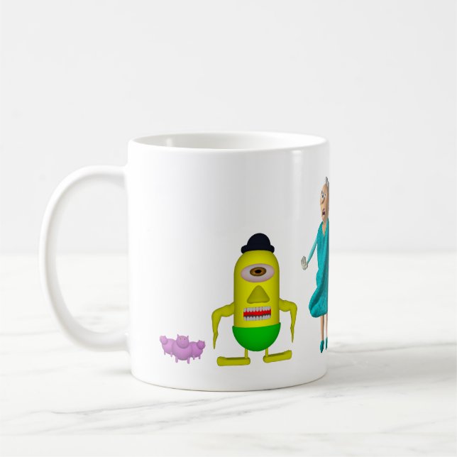 EdukayFUN Mug (With Johnny, Papa, Ulsa & more) Kaffemugg (Vänster)