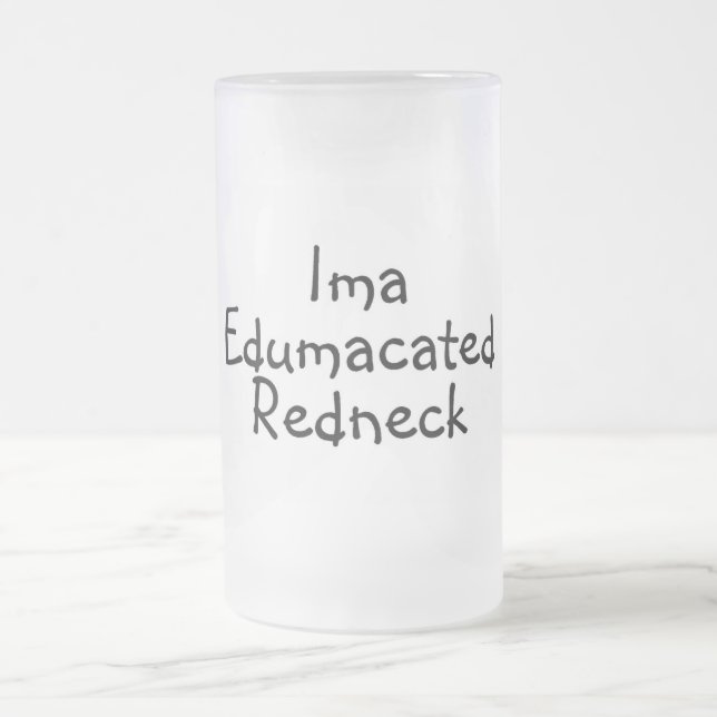 Edumacated Redneck Frostat Ölglas (Center)