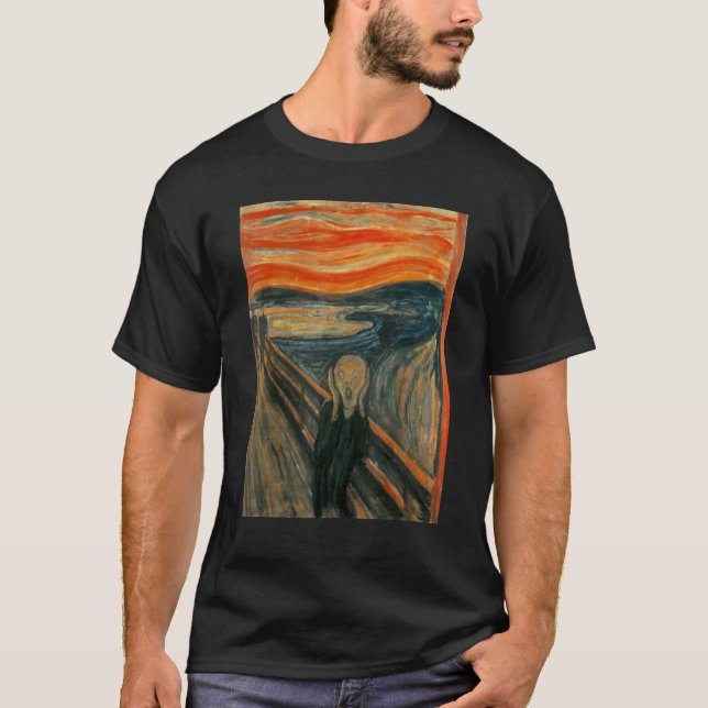 Edvard Expressionism Munch Art T Shirt (Framsida)