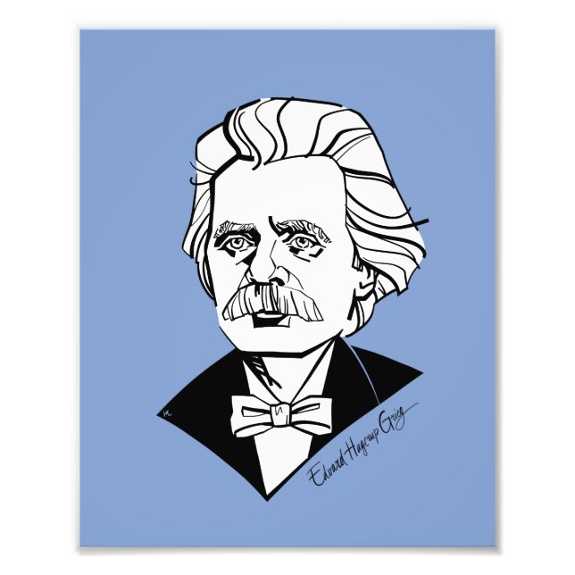 Edvard Grieg Fototryck (Framsidan)