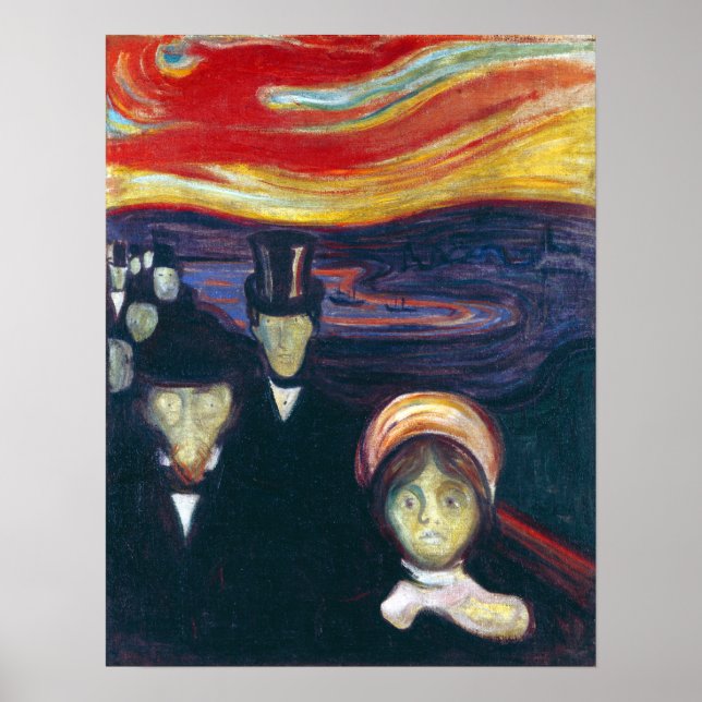 Edvard Munch Anxiety Poster (Framsidan)