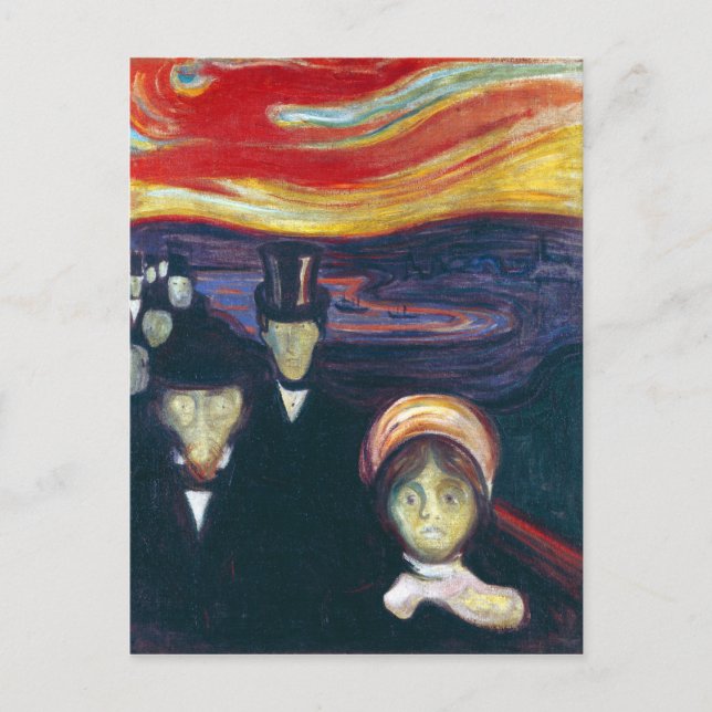 Edvard Munch Anxiety Vykort (Framsida)