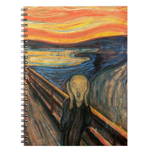 Edvard Munch är The Skräm Anteckningsbok Med Spiral (Framsidan)