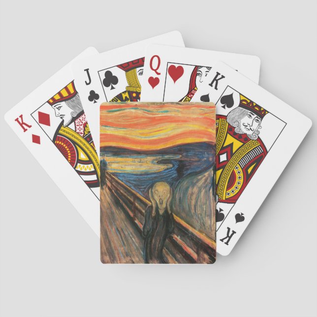 Edvard Munch är The Skräm Casinokort (Baksidan)