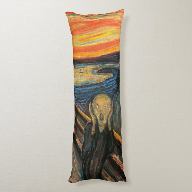 Edvard Munch är The Skräm Kroppskudde (Baksidan (Vertikal))