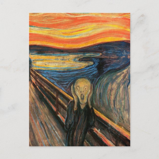 Edvard Munch är The Skräm Vykort (Framsida)