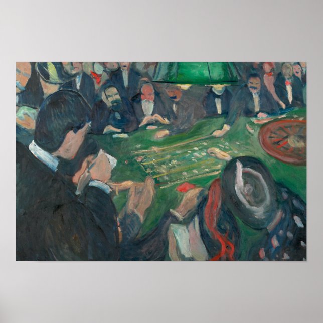 Edvard Munch - At the Roulette Table Poster (Framsidan)