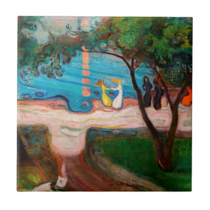 Edvard Munch - Dance on the Beach Kakelplatta