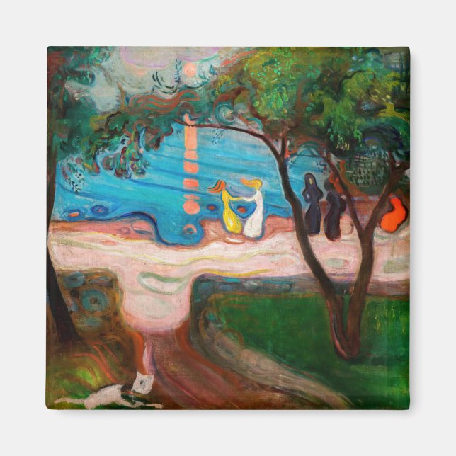 Edvard Munch - Dance on the Beach Magnet (Framsidan)