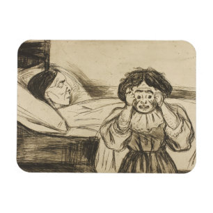 Edvard Munch - De döda Mor och hennes barn Magnet