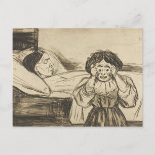 Edvard Munch - De döda Mor och hennes barn Vykort