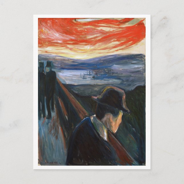 Edvard Munch Despair Vykort (Framsida)