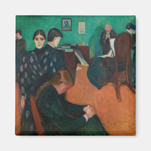 Edvard Munch - Död i Sickroom v1 Magnet (Framsidan)
