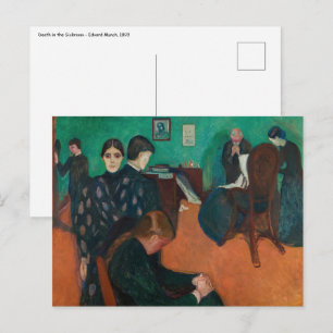 Edvard Munch - Död i Sickroom v1 Vykort